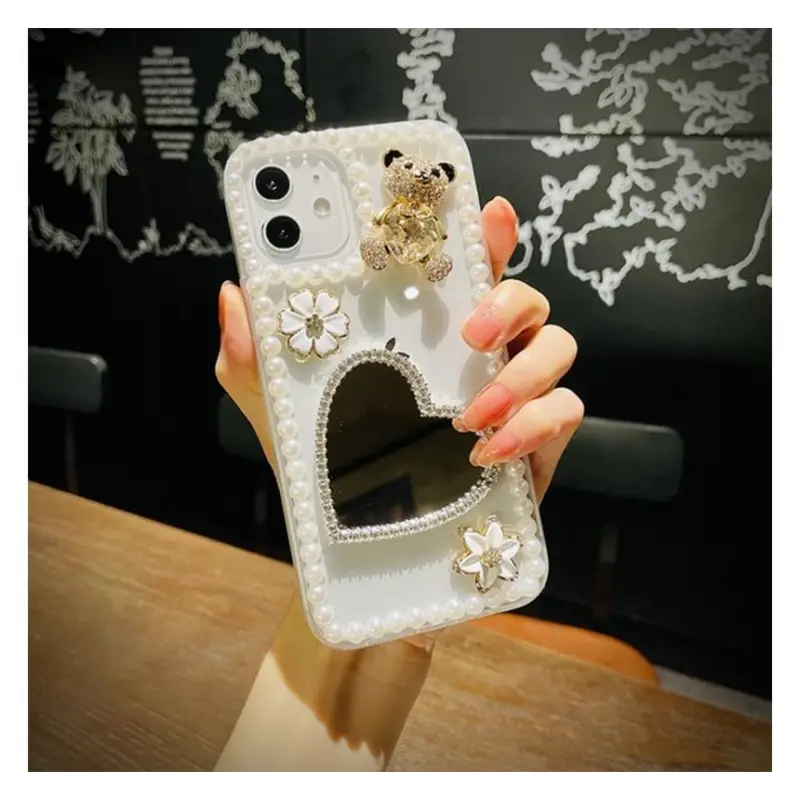 Bear Heart Mirrored Phone Case - iPhone 13 Pro Max / 13 Pro 