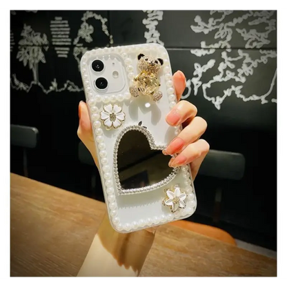 Bear Heart Mirrored Phone Case - iPhone 13 Pro Max / 13 Pro 