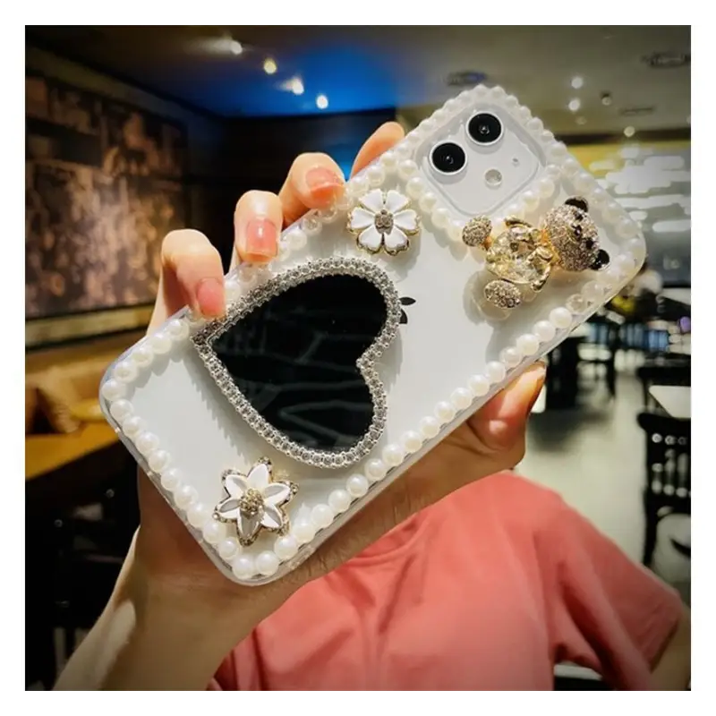 Bear Heart Mirrored Phone Case - iPhone 13 Pro Max / 13 Pro 