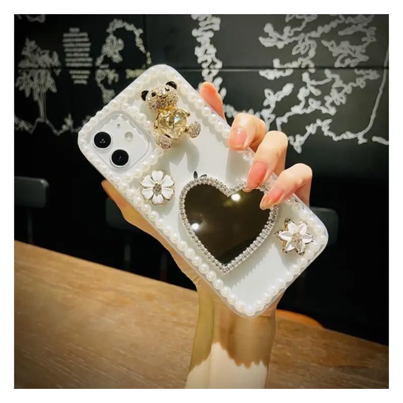 Bear Heart Mirrored Phone Case - iPhone 13 Pro Max / 13 Pro 