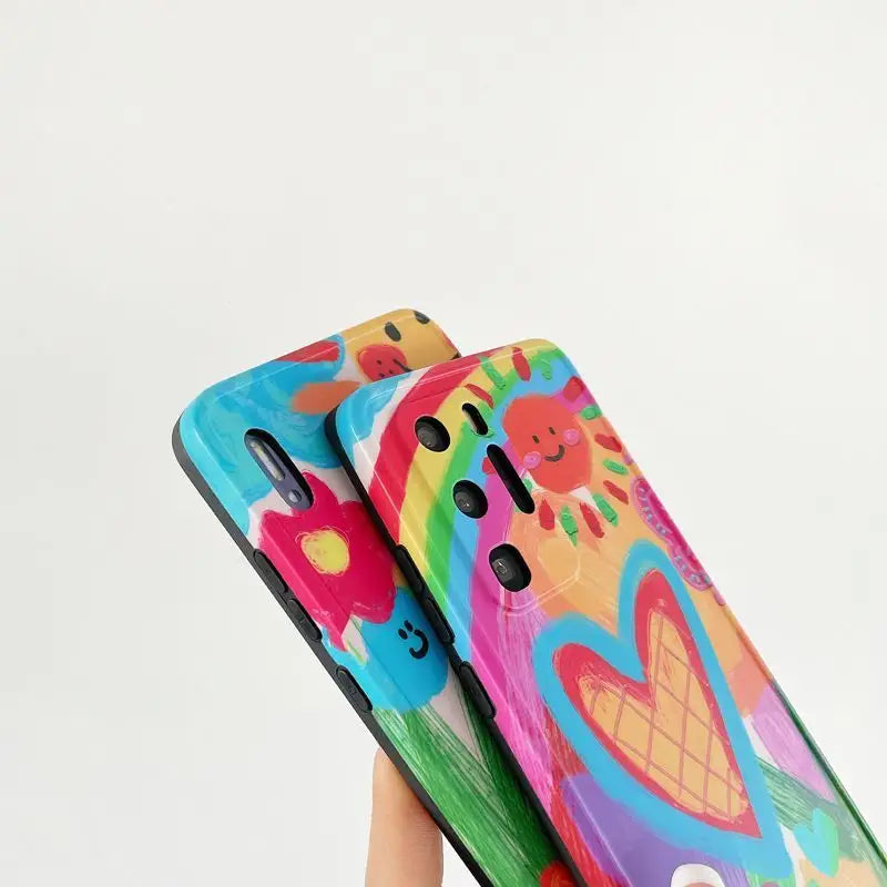 Bear / Heart Phone Case - Huawei-9