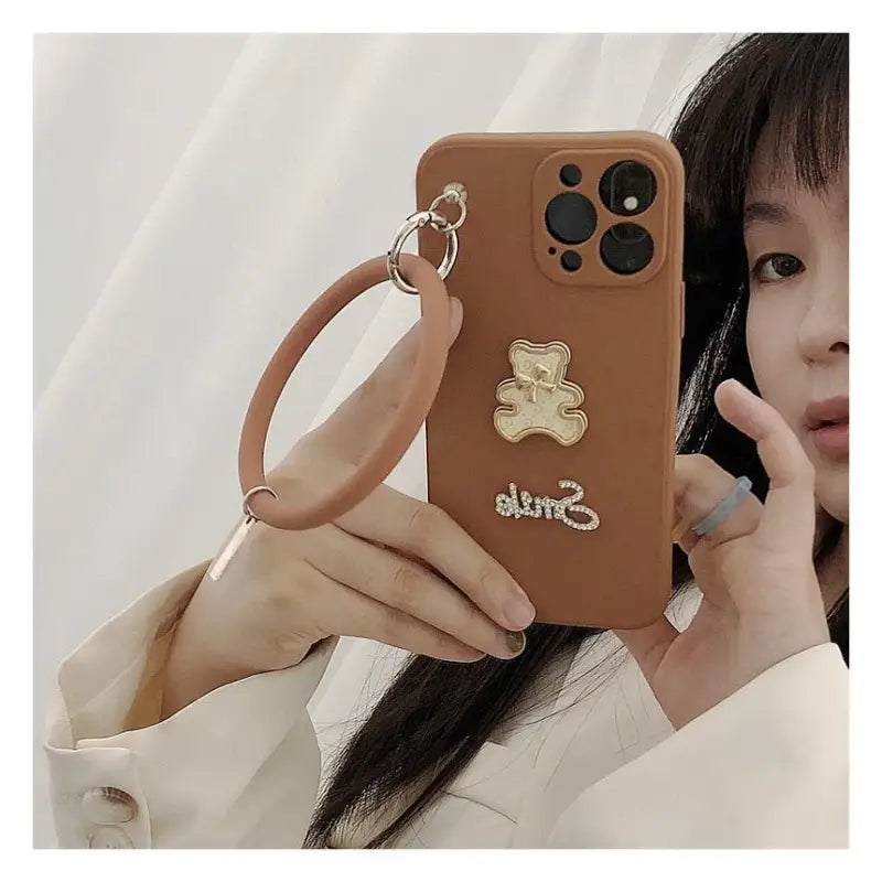 Bear Hoop Pendant Phone Case - Samsung-8