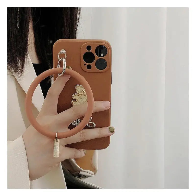 Bear Hoop Pendant Phone Case - Samsung-7