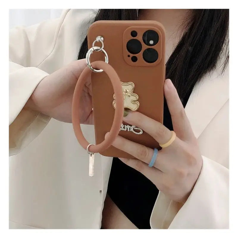 Bear Hoop Pendant Phone Case - Samsung-6
