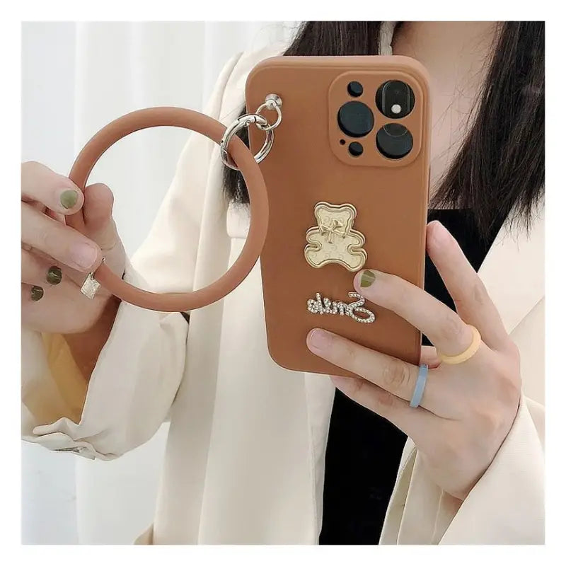 Bear Hoop Pendant Phone Case - Samsung-9