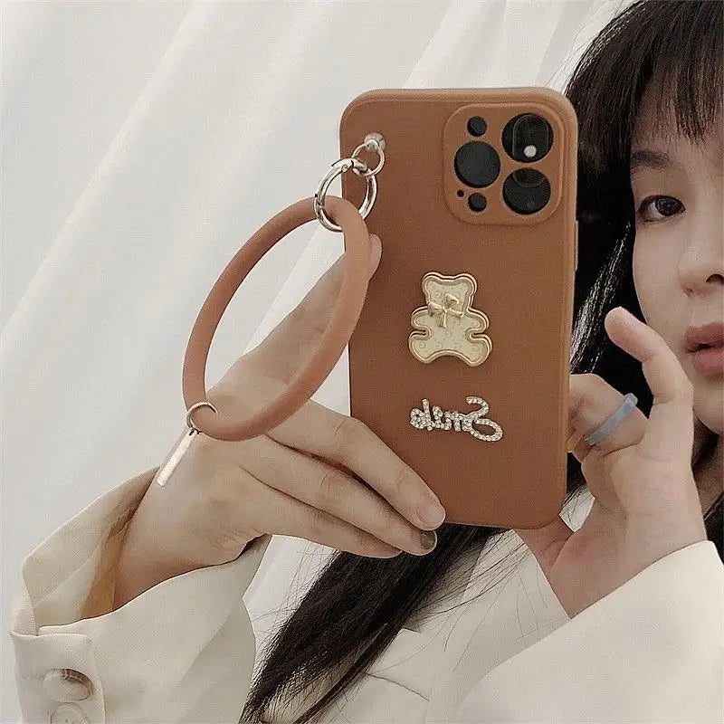 Bear Hoop Pendant Phone Case - Samsung-20