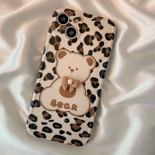 Bear Leopard Print Phone Case - iPhone 13 Pro Max / 13 Pro /