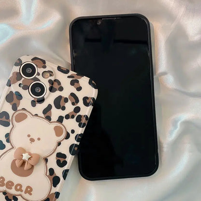 Bear Leopard Print Phone Case - iPhone 13 Pro Max / 13 Pro /