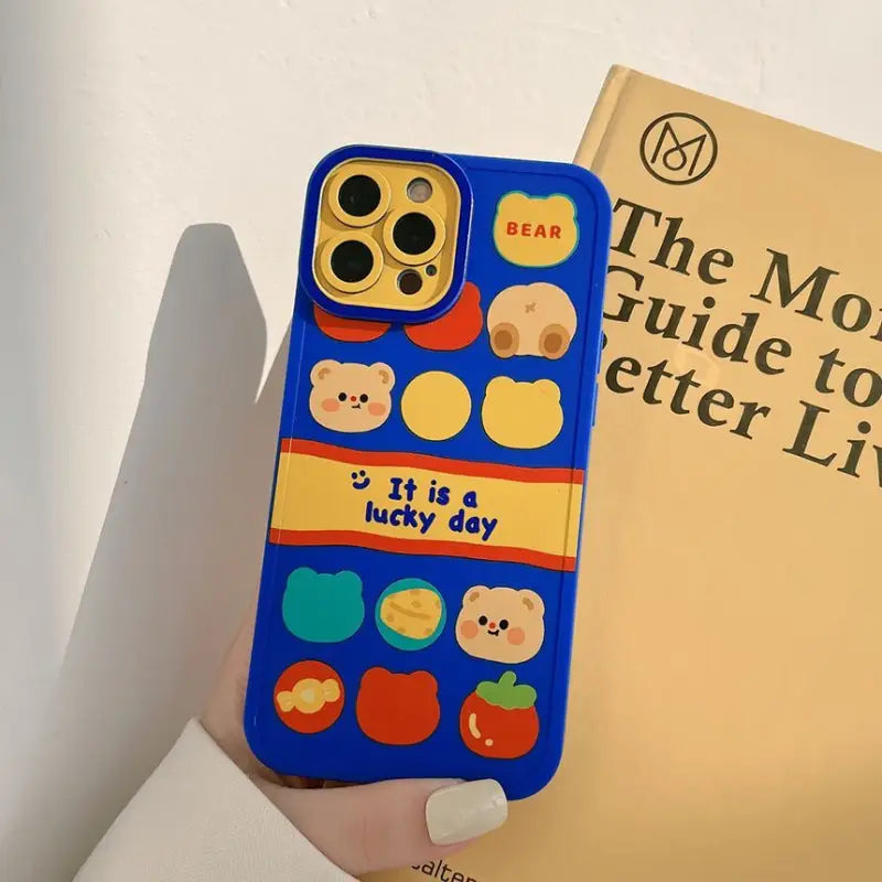 Bear Lettering Phone Case - iPhone 13 Pro Max / 13 Pro / 13 / 13 mini / 12 Pro Max / 12 Pro / 12 / 12 mini / 11 Pro Max / 11 Pro / 11 / SE / XS Max / XS / XR / X / SE 2 / 8 / 8 Plus / 7 / 7 Plus-15