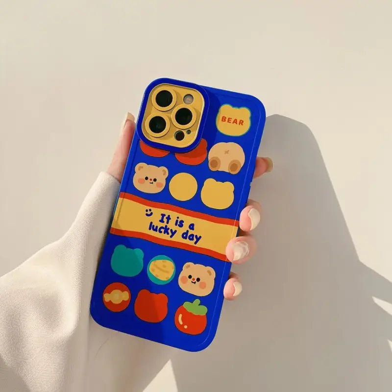 Bear Lettering Phone Case - iPhone 13 Pro Max / 13 Pro / 13 / 13 mini / 12 Pro Max / 12 Pro / 12 / 12 mini / 11 Pro Max / 11 Pro / 11 / SE / XS Max / XS / XR / X / SE 2 / 8 / 8 Plus / 7 / 7 Plus-14