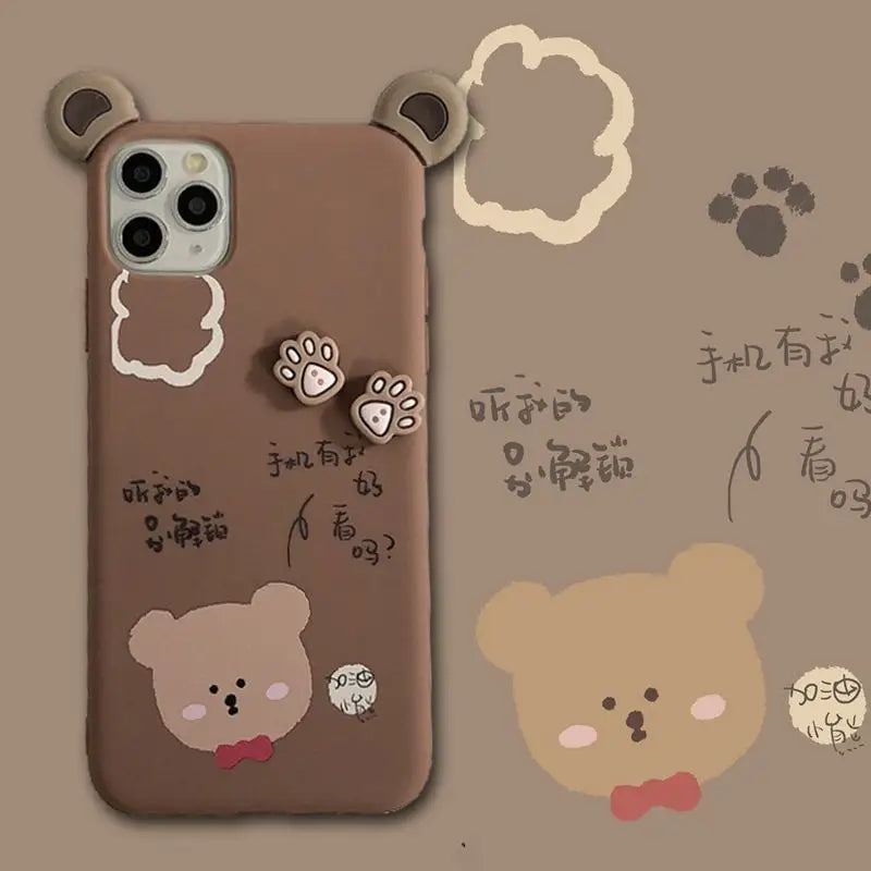 Bear Phone Case - iPhone 11 Pro Max / 11 Pro / 11 / SE / XS Max / XS / XR / X / SE 2 / 8 / 8 Plus / 7 / 7 Plus-2