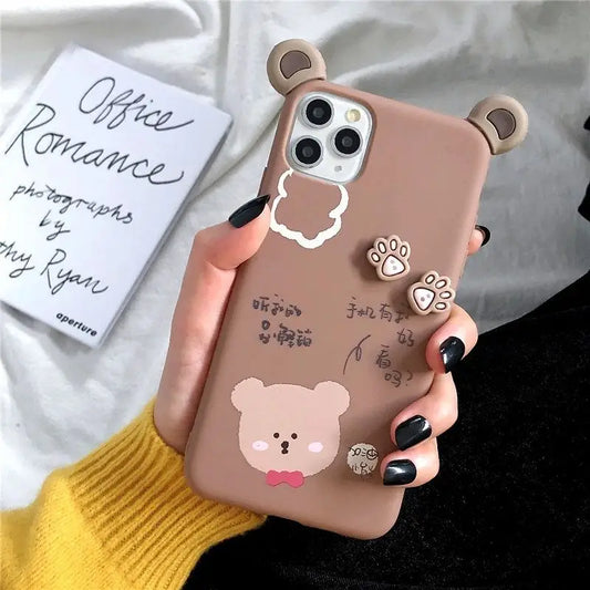 Bear Phone Case - iPhone 11 Pro Max / 11 Pro / 11 / SE / XS Max / XS / XR / X / SE 2 / 8 / 8 Plus / 7 / 7 Plus-1