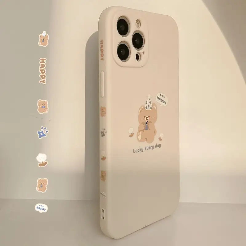 Bear Phone Case - iPhone 13 Pro Max / 13 Pro / 13 / 13 mini / 12 Pro Max / 12 Pro / 12 / 12 mini / 11 Pro Max / 11 Pro / 11 / SE / XS Max / XS / XR / X / SE 2 / 8 / 8 Plus / 7 / 7 Plus-11