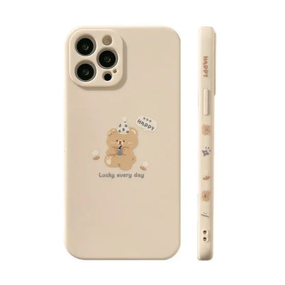 Bear Phone Case - iPhone 13 Pro Max / 13 Pro / 13 / 13 mini / 12 Pro Max / 12 Pro / 12 / 12 mini / 11 Pro Max / 11 Pro / 11 / SE / XS Max / XS / XR / X / SE 2 / 8 / 8 Plus / 7 / 7 Plus-4