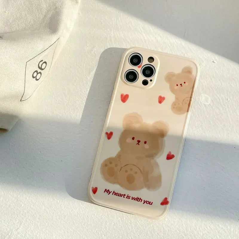 Bear Phone Case - iPhone 13 Pro Max / 13 Pro / 13 / 13 mini / 12 Pro Max / 12 Pro / 12 / 12 mini / 11 Pro Max / 11 Pro / 11 / SE / XS Max / XS / XR / X / SE 2 / 8 / 8 Plus / 7 / 7 Plus-10