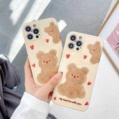 Bear Phone Case - iPhone 13 Pro Max / 13 Pro / 13 / 13 mini / 12 Pro Max / 12 Pro / 12 / 12 mini / 11 Pro Max / 11 Pro / 11 / SE / XS Max / XS / XR / X / SE 2 / 8 / 8 Plus / 7 / 7 Plus-5