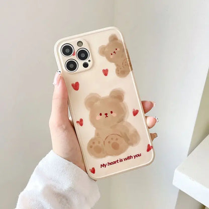 Bear Phone Case - iPhone 13 Pro Max / 13 Pro / 13 / 13 mini / 12 Pro Max / 12 Pro / 12 / 12 mini / 11 Pro Max / 11 Pro / 11 / SE / XS Max / XS / XR / X / SE 2 / 8 / 8 Plus / 7 / 7 Plus-8