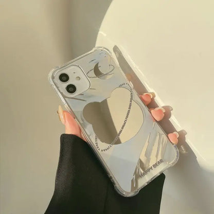 Bear Planet Mirrored Phone Case - Iphone 7 / 8 / Se, 7 Plus / 8 Plus, X / Xs, Xs Max, Xr, 11, 11 Pro, 11 Pro Max, 12 Mini, 12, 12 Pro, 12 Pro Max, 13mini, 13, 13pro, 13pro Max-8