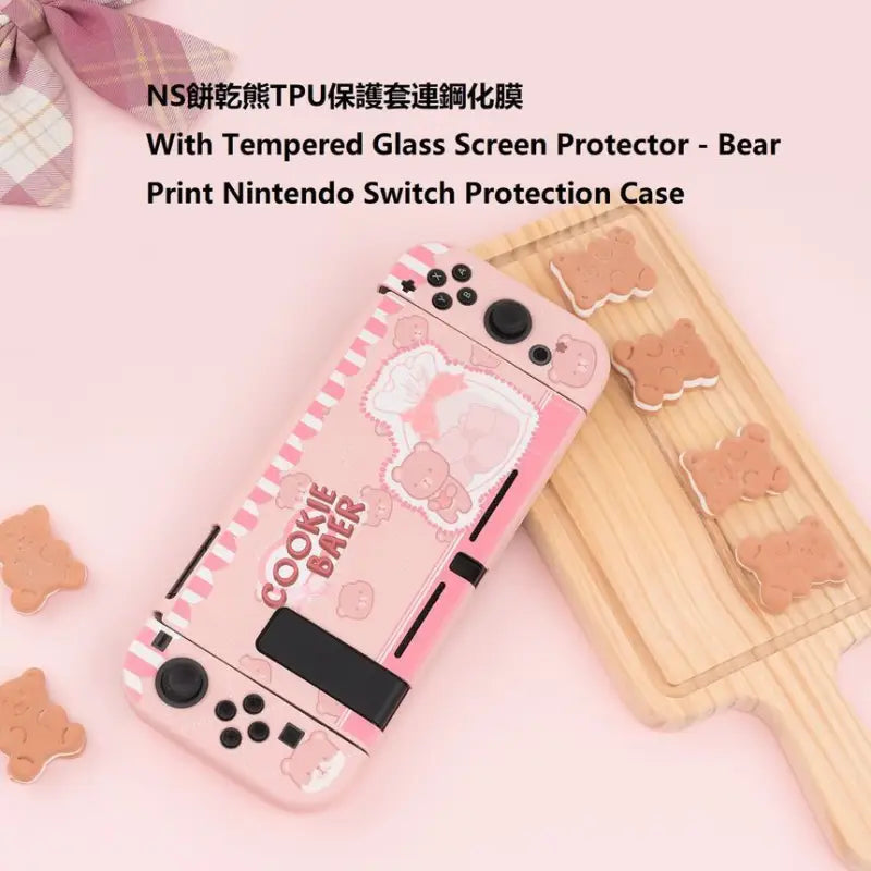 Bear Print Nintendo Switch Protection Case - Tablet 