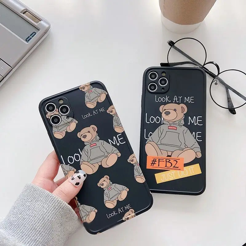 Bear Print Phone Case - iPhone 11 Pro Max / 11 Pro / 11 / SE