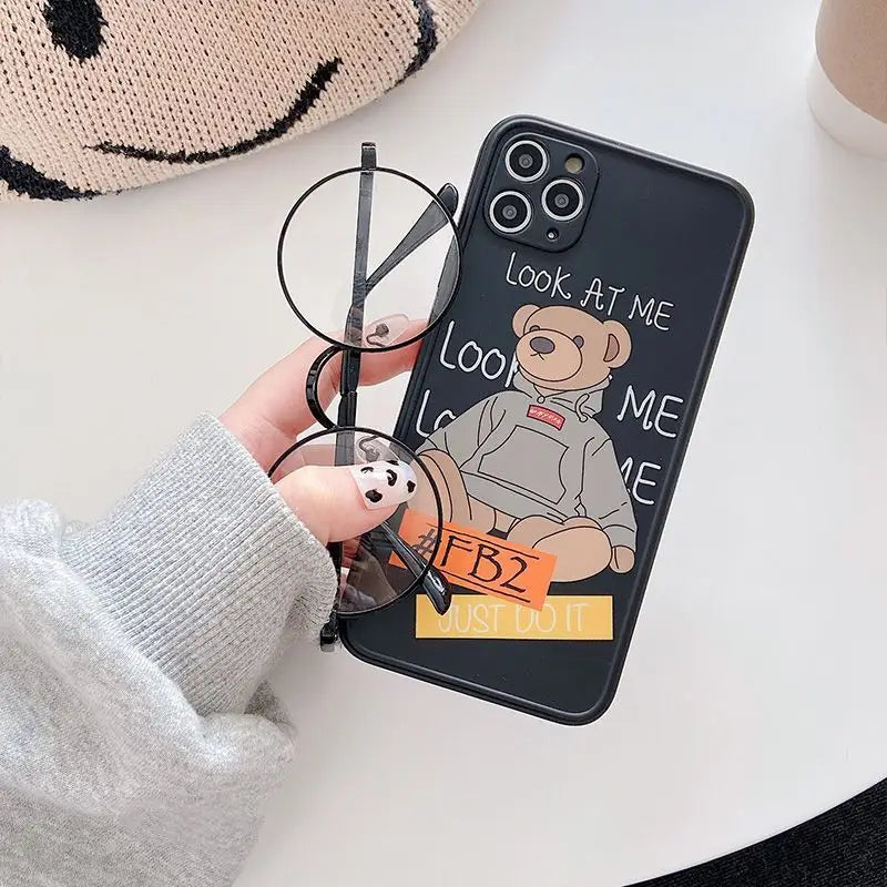 Bear Print Phone Case - iPhone 11 Pro Max / 11 Pro / 11 / SE