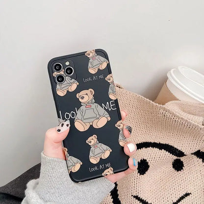 Bear Print Phone Case - iPhone 11 Pro Max / 11 Pro / 11 / SE