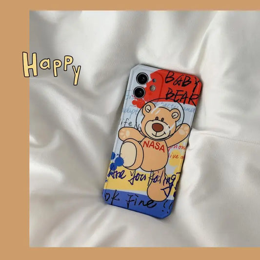 Bear Print Phone Case - iPhone 12 Pro Max / 12 Pro / 12 / 12