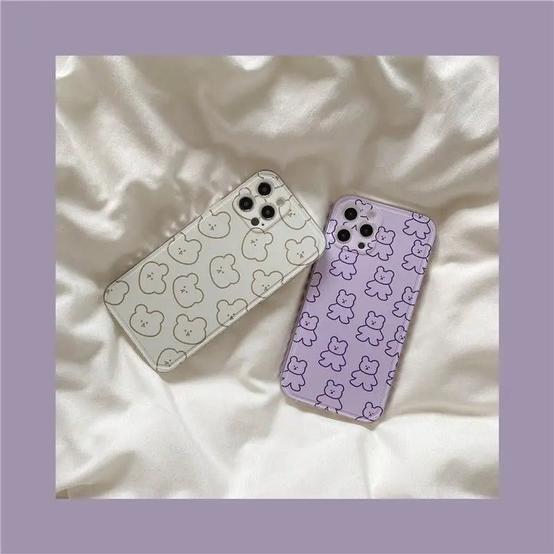 Bear Print Phone Case - iPhone 12 Pro Max / 12 Pro / 12 / 12