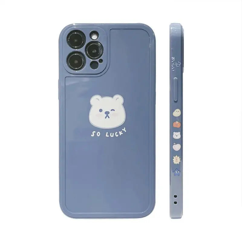 Bear Print Phone Case - iPhone 12 Pro Max / 12 Pro / 12 / 12 mini / 11 Pro Max / 11 Pro / 11 / SE / XS Max / XS / XR / X / SE 2 / 8 / 8 Plus / 7 / 7 Plus-3