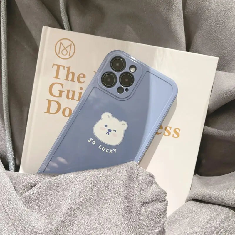 Bear Print Phone Case - iPhone 12 Pro Max / 12 Pro / 12 / 12 mini / 11 Pro Max / 11 Pro / 11 / SE / XS Max / XS / XR / X / SE 2 / 8 / 8 Plus / 7 / 7 Plus-2