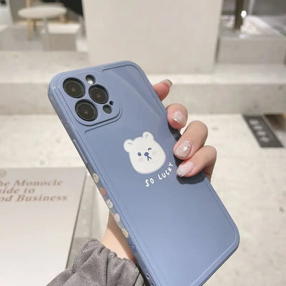 Bear Print Phone Case - iPhone 12 Pro Max / 12 Pro / 12 / 12 mini / 11 Pro Max / 11 Pro / 11 / SE / XS Max / XS / XR / X / SE 2 / 8 / 8 Plus / 7 / 7 Plus-12