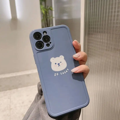 Bear Print Phone Case - iPhone 12 Pro Max / 12 Pro / 12 / 12 mini / 11 Pro Max / 11 Pro / 11 / SE / XS Max / XS / XR / X / SE 2 / 8 / 8 Plus / 7 / 7 Plus-11