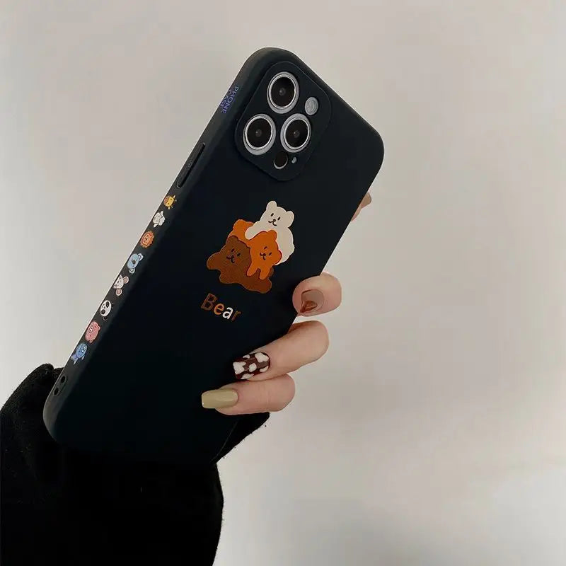 Bear Print Phone Case - iPhone 12 Pro Max / 12 Pro / 12 / 12