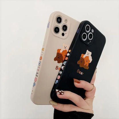 Bear Print Phone Case - iPhone 12 Pro Max / 12 Pro / 12 / 12