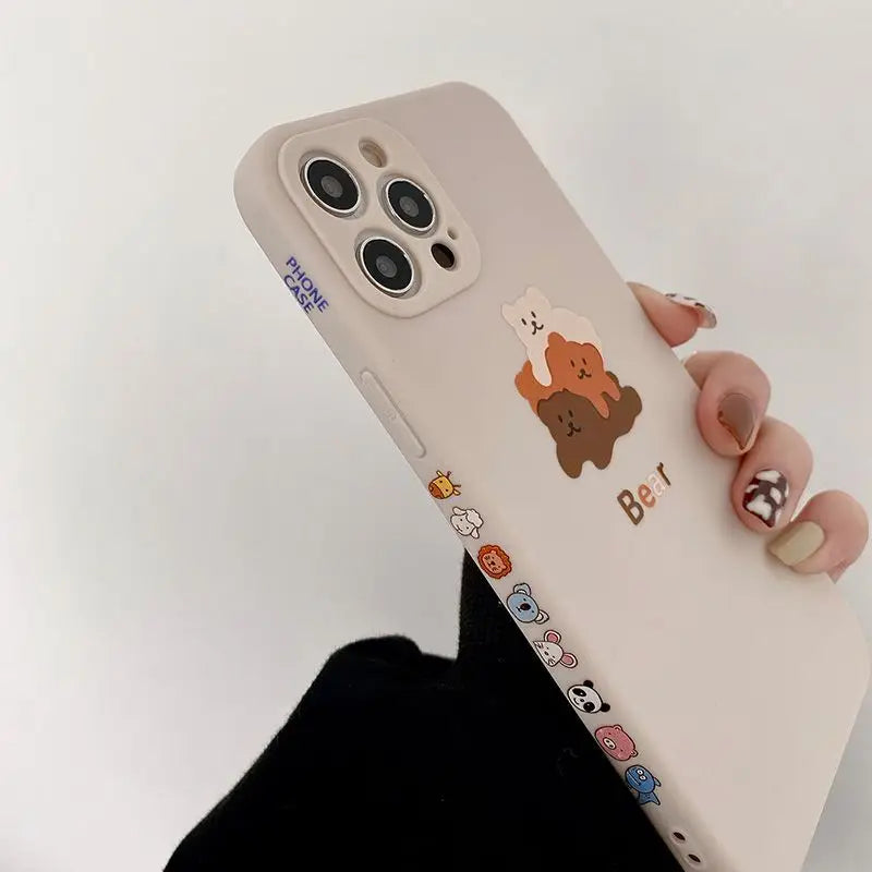 Bear Print Phone Case - iPhone 12 Pro Max / 12 Pro / 12 / 12