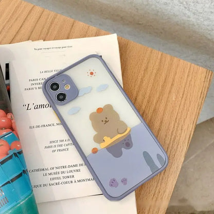 Bear Print Transparent Phone Case - iPhone 11 Pro Max / 11 