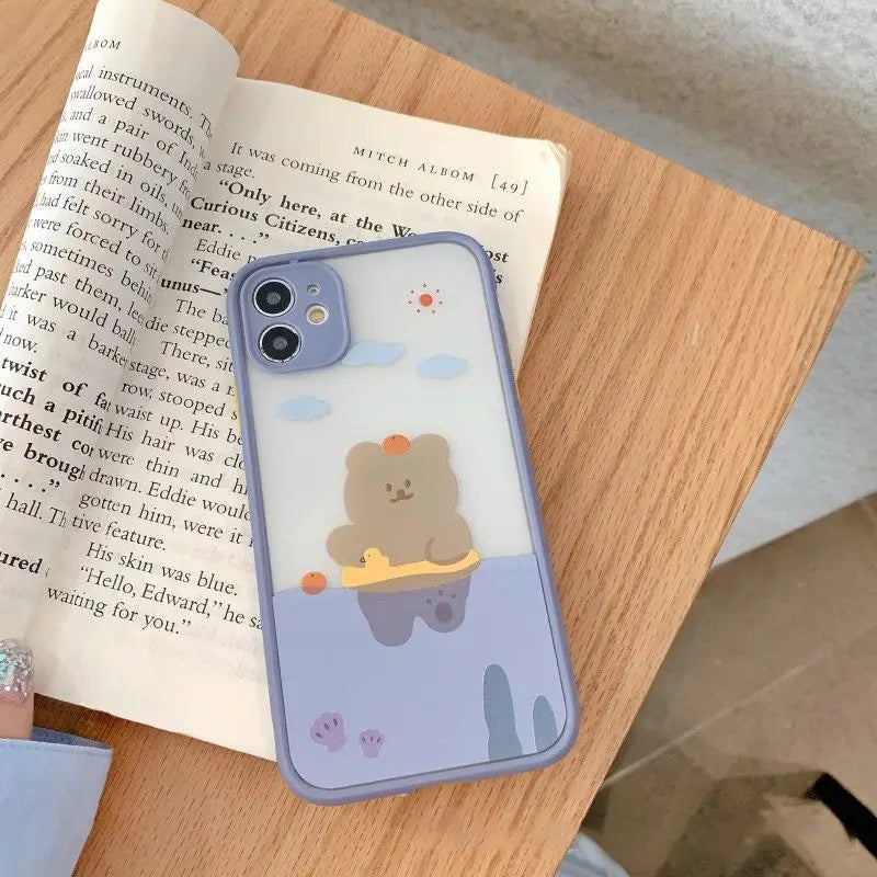 Bear Print Transparent Phone Case - iPhone 11 Pro Max / 11 
