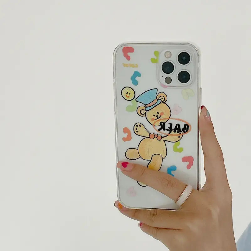 Bear Printing With Beads Chain iPhone Case BP235 - iphone 