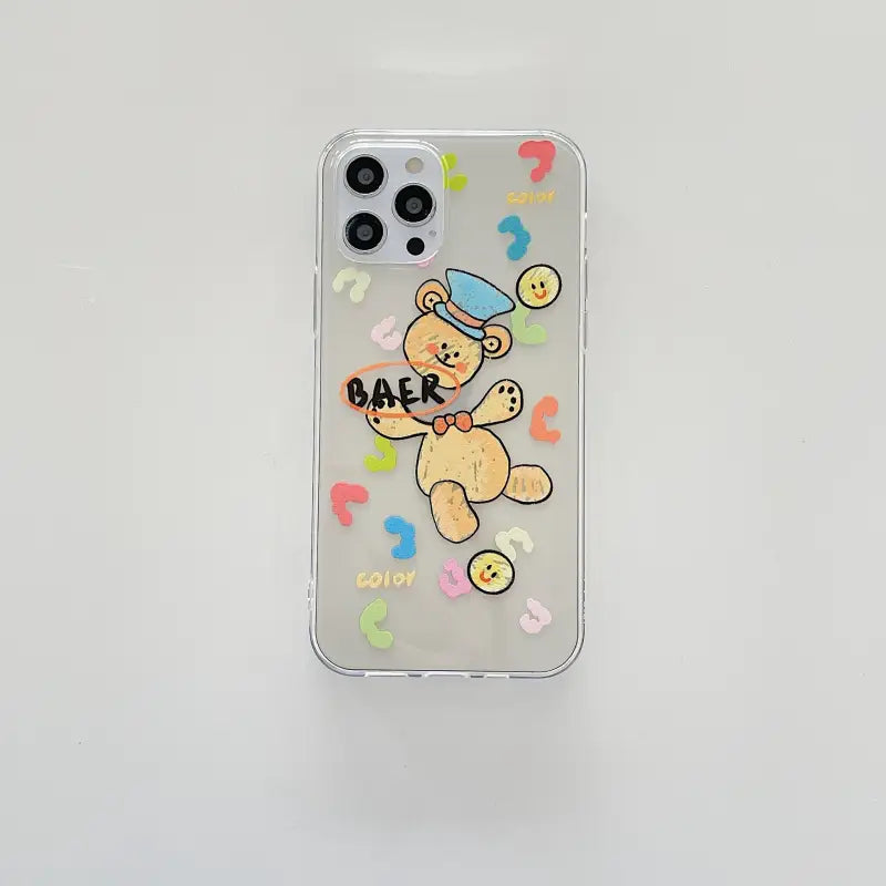 Bear Printing With Beads Chain iPhone Case BP235 - iphone 