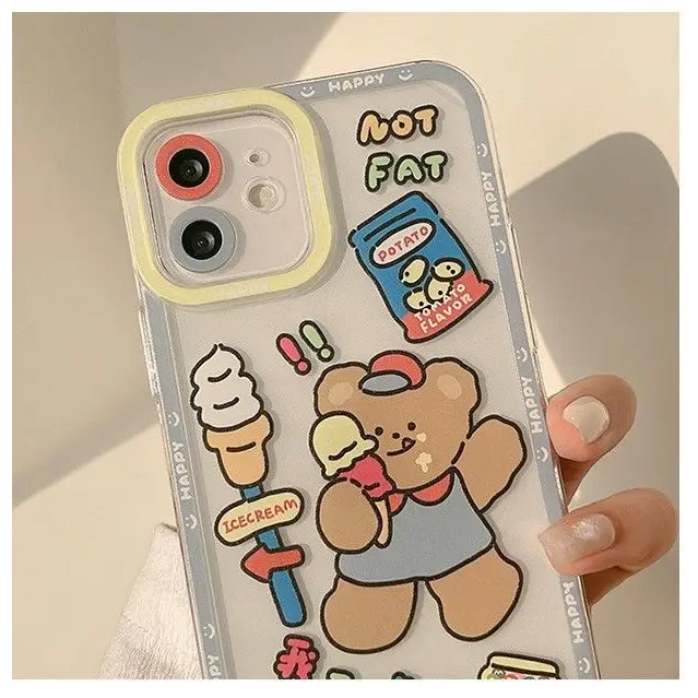 Bear Transparent Phone Case - iPhone 12 Pro Max / 12 Pro / 12 / 12 mini / 11 Pro Max / 11 Pro / 11 / SE / XS Max / XS / XR / X / SE 2 / 8 / 8 Plus / 7 / 7 Plus-6