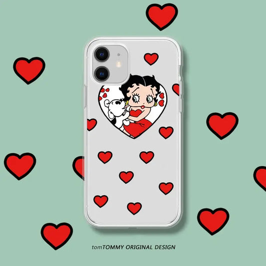 Beauty Girl Sweet Hearts iPhone Case BP158 - iphone case