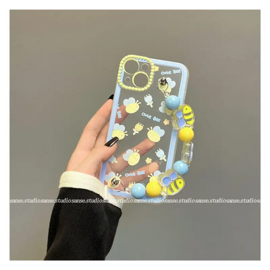 Bee Chain Transparent Phone Case - iPhone 13 / 13 Pro / 13 