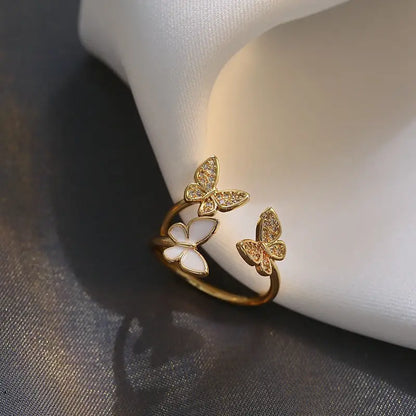 Bella Butterfly Gem Ring LIN11 - Gold