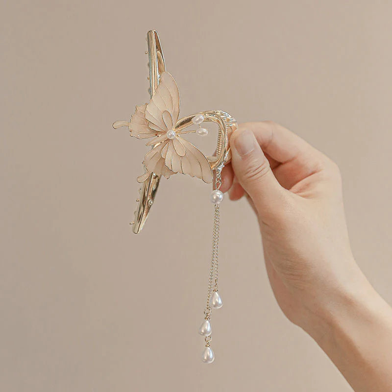 Butterfly Pearl Hair Cliphair Clip