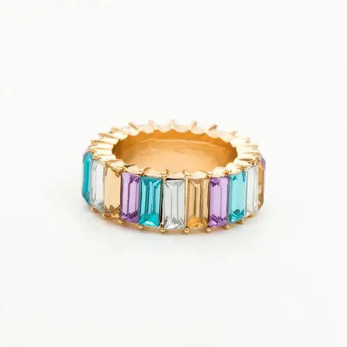 Bindi Baguette Eternity Band 925 Ring LIN40 - Color mixing