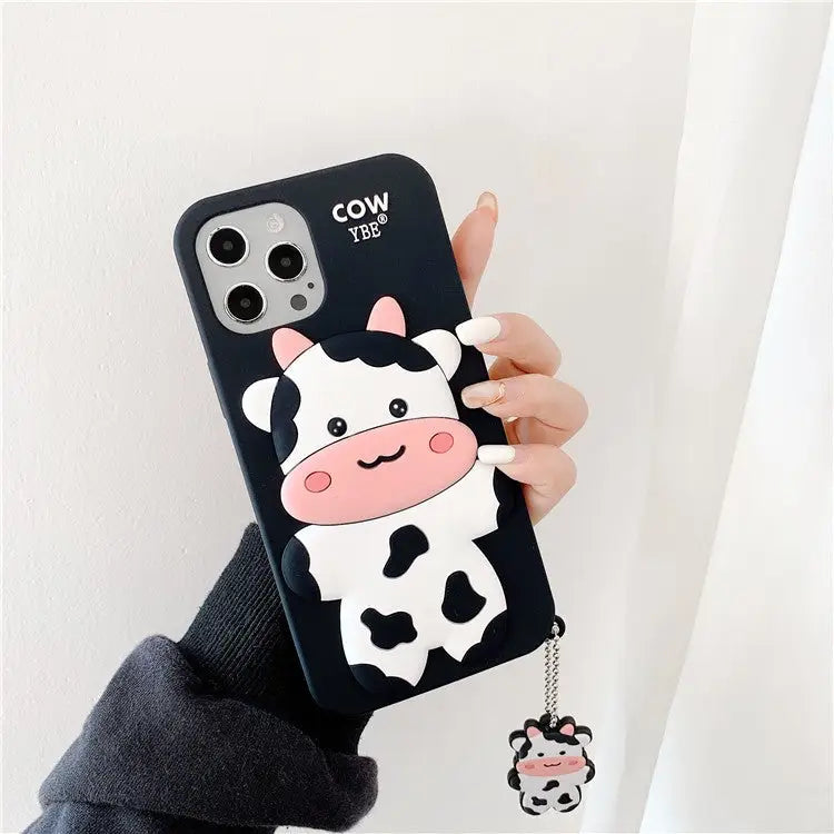 Black Cow With Pendant iPhone Case BP225 - iphone case