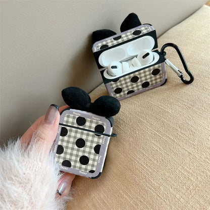 Black Polka Dot AirPods Earphone Case Skin-2