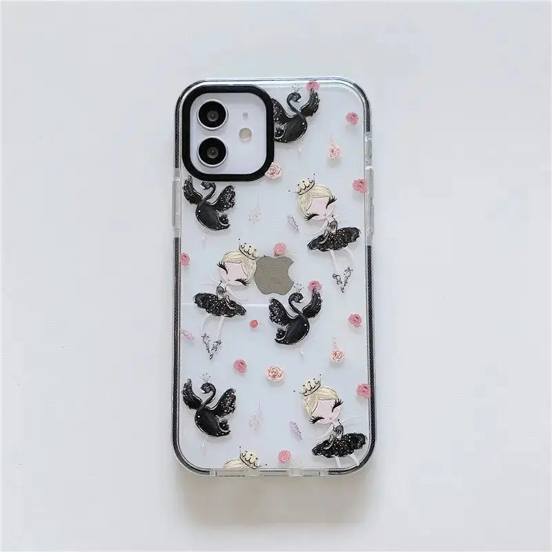 Black Swan Girl/Rose Deer iPhone Case BP129 - iphone case