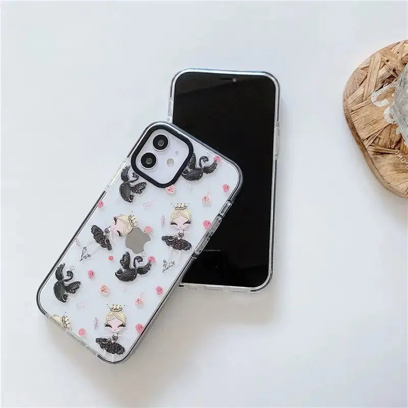 Black Swan Girl/Rose Deer iPhone Case BP129 - iphone case