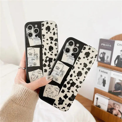 Black White Matched Color iPhone Case BP139 - iphone case